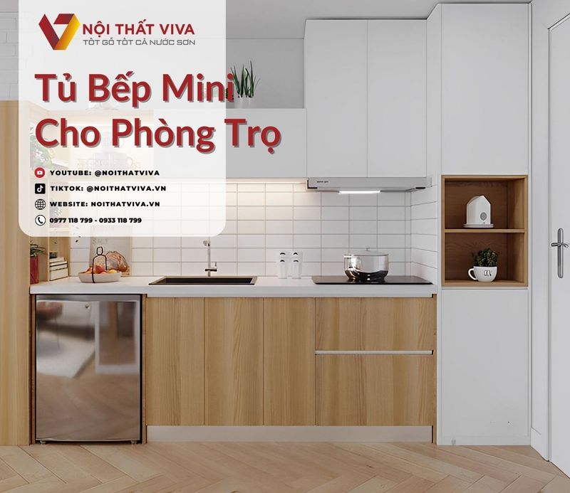 Tủ bếp mini hình chữ I