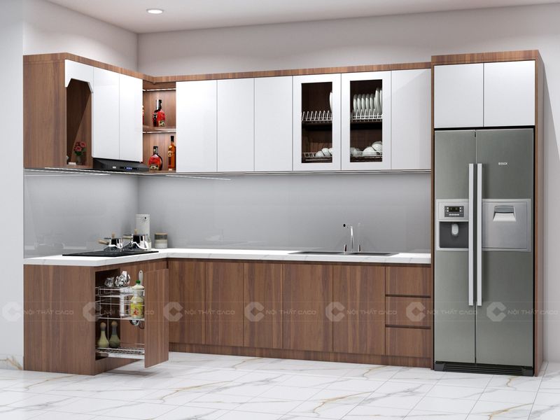 Thiết kế tủ bếp MDF đa dạng
