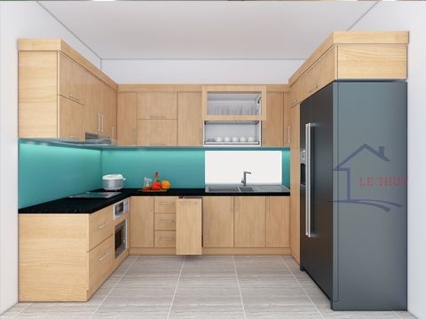 Tủ bếp MDF lõi xanh đẹp