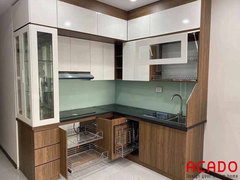 Tủ bếp gỗ công nghiệp đẹp