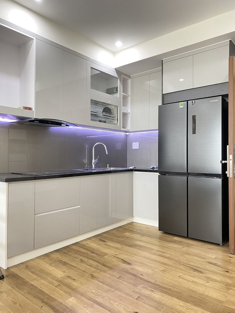 Tủ Bếp Ngoại Công Nghiệp MDF Phủ Acrylic