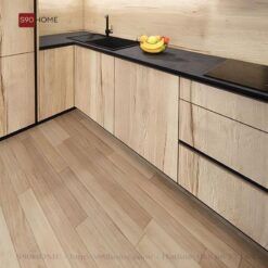Tủ bếp MDF s90home màu xanh chống ẩm