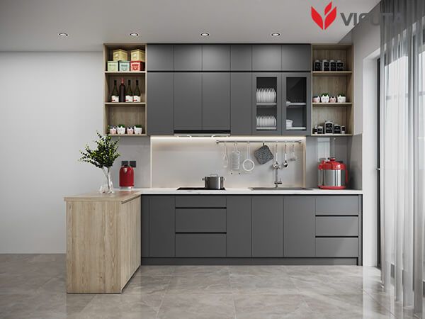 Tủ Bếp Chung Cư Thông Minh 4 Tủ bếp thông minh cho chung cư nhỏ