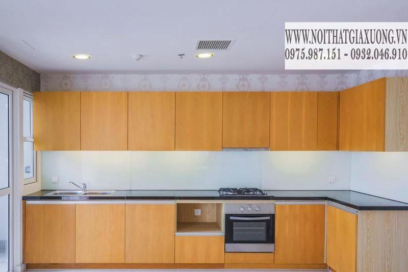 Tủ bếp gỗ MDF sáng tạo