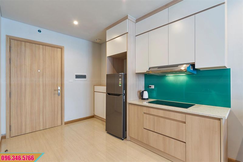 Tủ Bếp Chung Cư Vân Gỗ 8 Tủ bếp melamine
