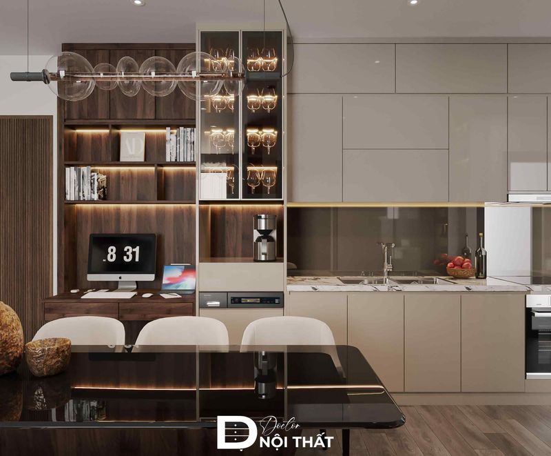 Tủ Bếp Chung Cư Phong Cách Luxury 8 Tủ bếp âm tường