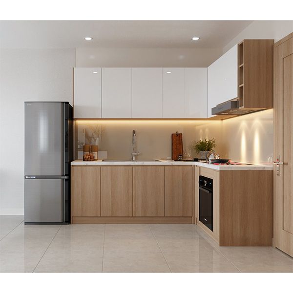 Hình ảnh tủ bếp MDF phủ melamine hiện đại