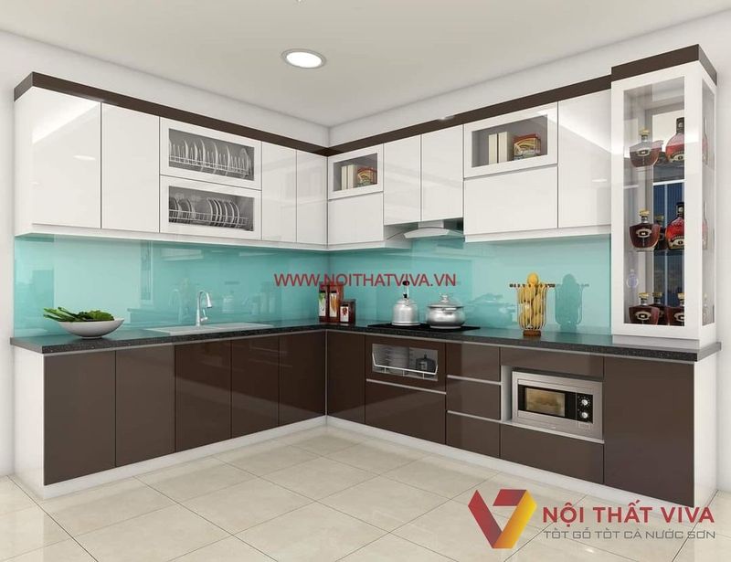 Tủ bếp MDF acrylic đẹp