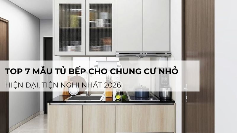 Tủ Bếp Chống Ẩm Chung Cư 4 Mẫu tủ bếp nhỏ đẹp cho chung cư