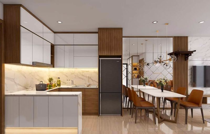 Tủ Bếp Chung Cư Sang Trọng 12 Mẫu tủ bếp đẹp, hiện đại
