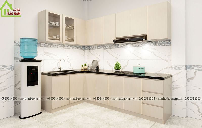 Tủ bếp MDF hiện đại