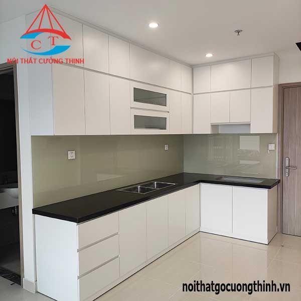 Tủ Bếp Đẹp Cho Nhà Chung Cư 5 Tủ bếp chữ L hiện đại