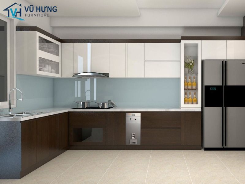 Thi Công Tủ Bếp Chung Cư 4 Thi công tủ bếp chung cư và nhà dân