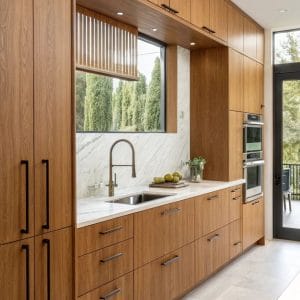 Thi công tủ bếp gỗ