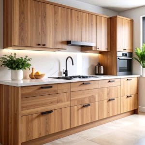 Thi công tủ bếp gỗ