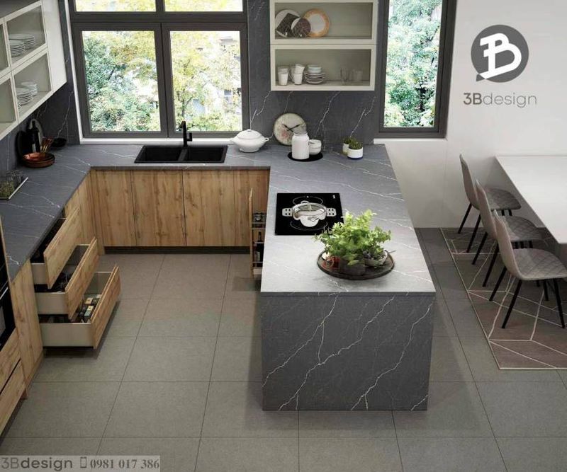 Mẫu Nhà Bếp Chung Cư Đẹp 4 Mẫu nhà bếp chung cư nhỏ đẹp