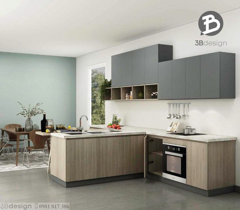Tủ Bếp Chung Cư Đẹp 2026 5 Tủ bếp chung cư hiện đại
