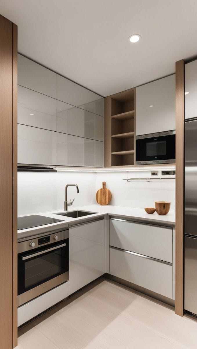 Tủ bếp cho nhà nhỏ