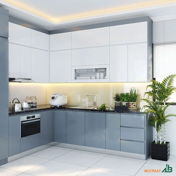 Tủ bếp chữ L cao cấp