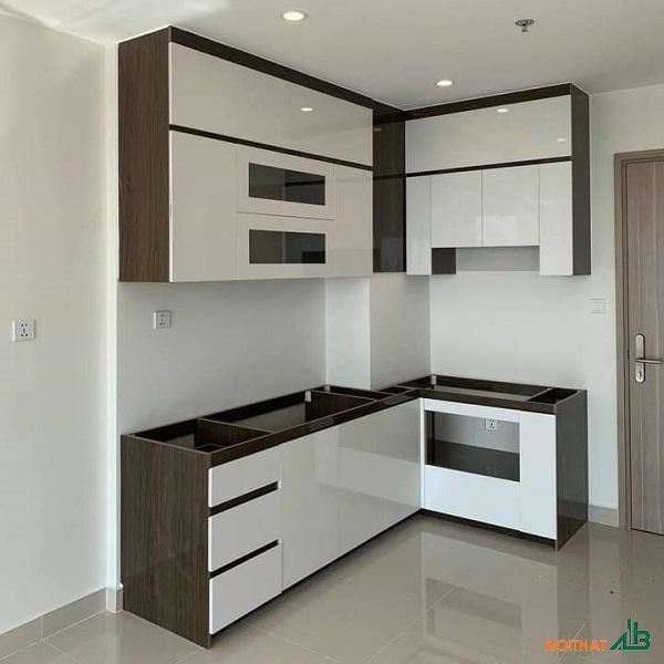 Tủ bếp chữ L nhỏ gọn