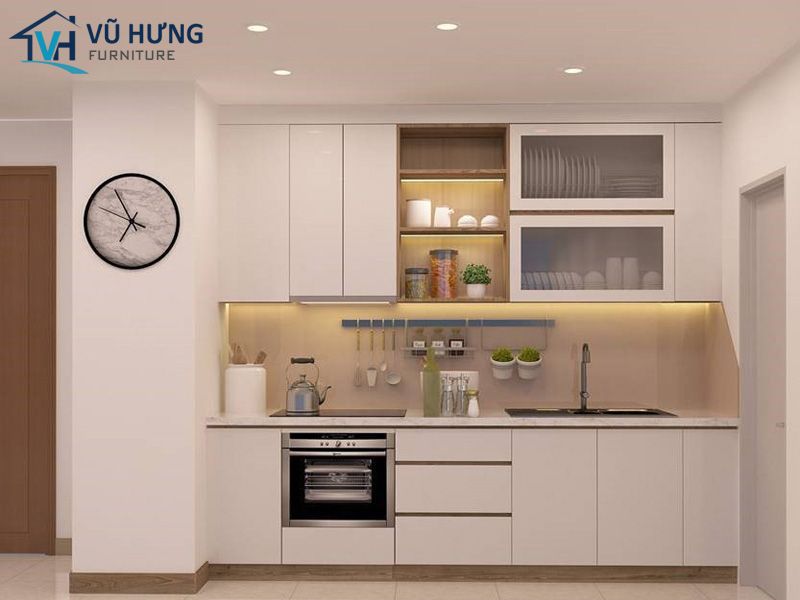 Tủ Bếp Hiện Đại Cho Chung Cư 7 Tủ bếp gỗ công nghiệp