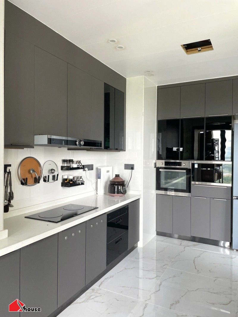 Thiết Kế Tủ Bếp Chung Cư 5 Tủ bếp chung cư hiện đại tối giản