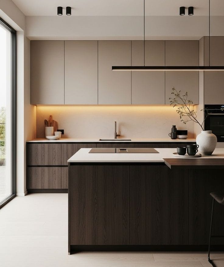 Tủ bếp có đảo bếp