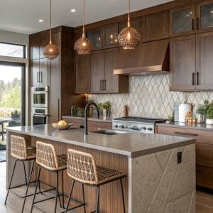 Tủ bếp gỗ công nghiệp chống ẩm