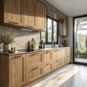 Tủ bếp gỗ công nghiệp chống ẩm