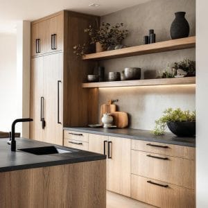 Tủ bếp gỗ đặt theo yêu cầu