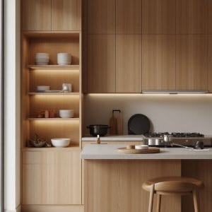 Tủ bếp gỗ hiện đại