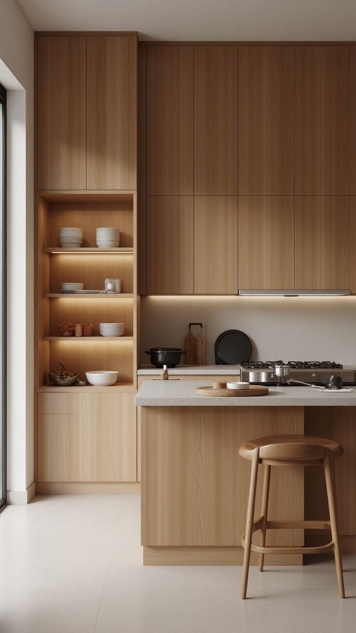 Tủ bếp gỗ hiện đại