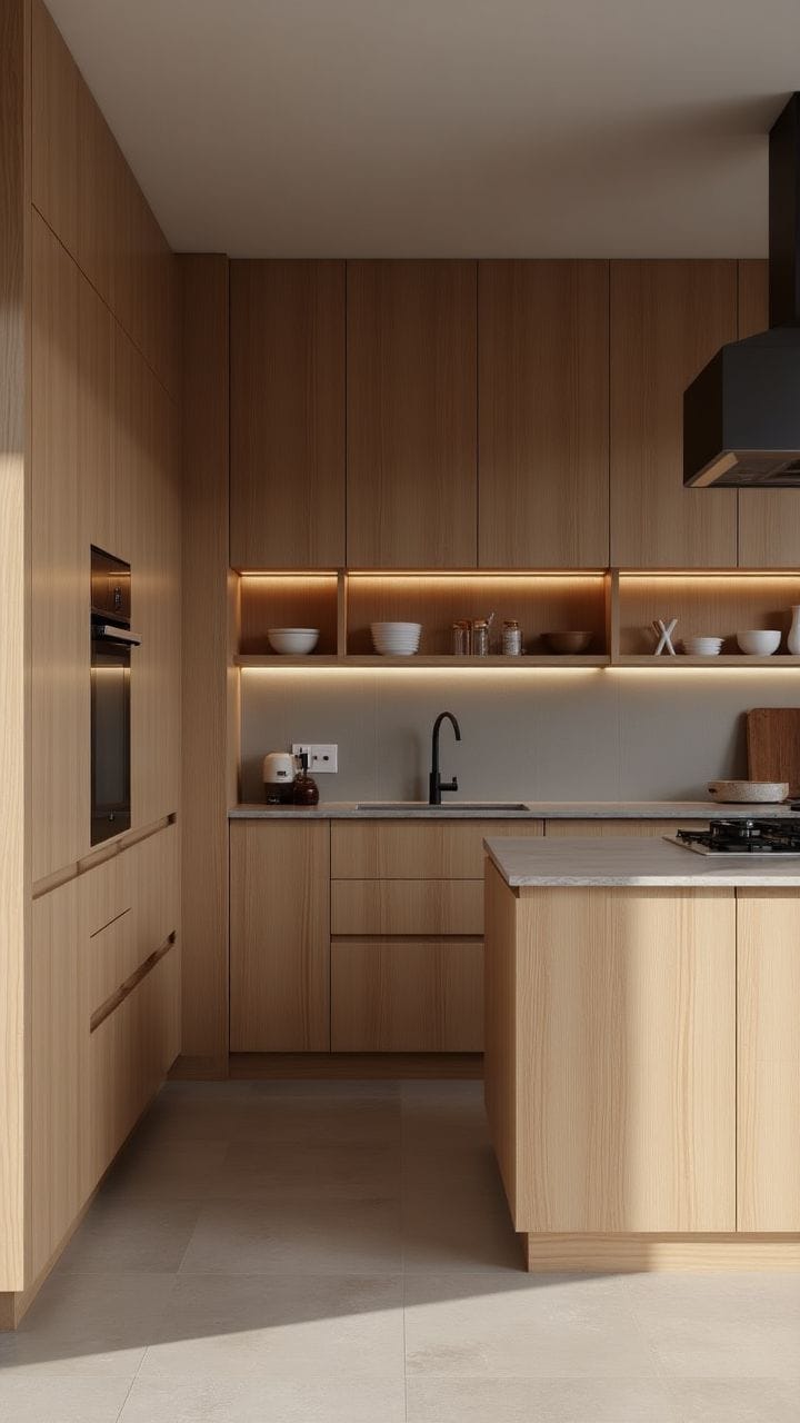 Tủ bếp gỗ hiện đại