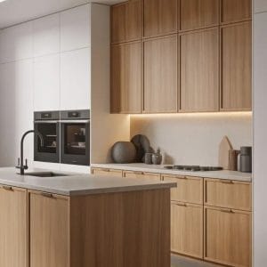 Tủ bếp gỗ hiện đại