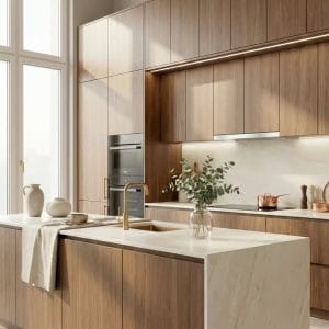 Tủ bếp gỗ hiện đại