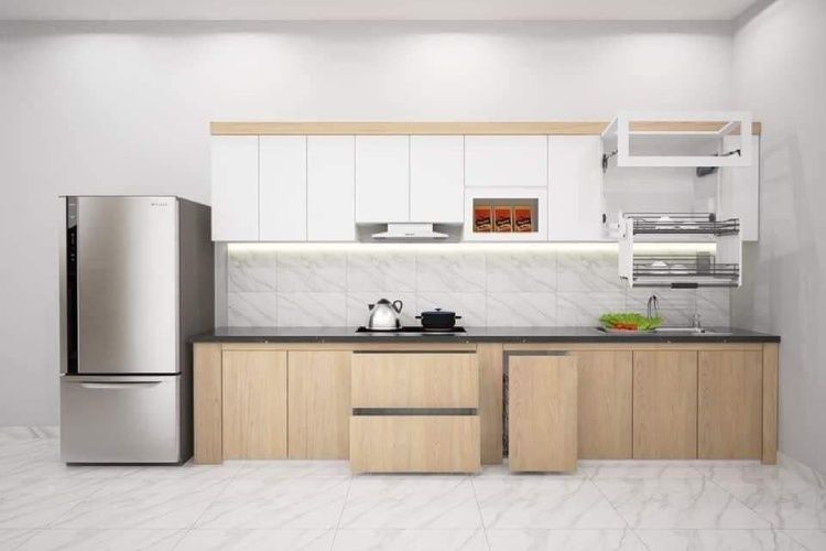 Hình ảnh tủ bếp MDF phủ melamine