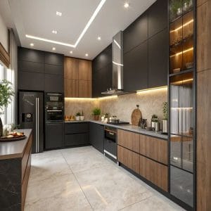 Tủ bếp gỗ sang trọng