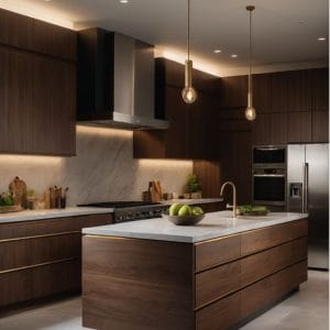 Tủ bếp gỗ sang trọng