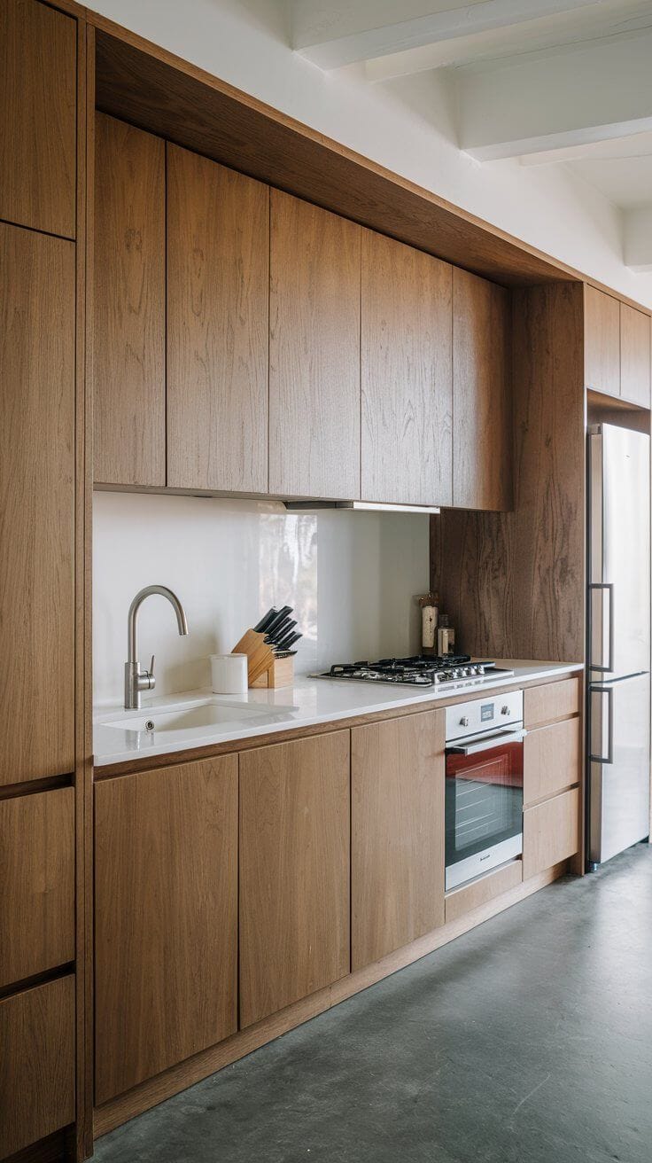 Tủ bếp gỗ tự nhiên