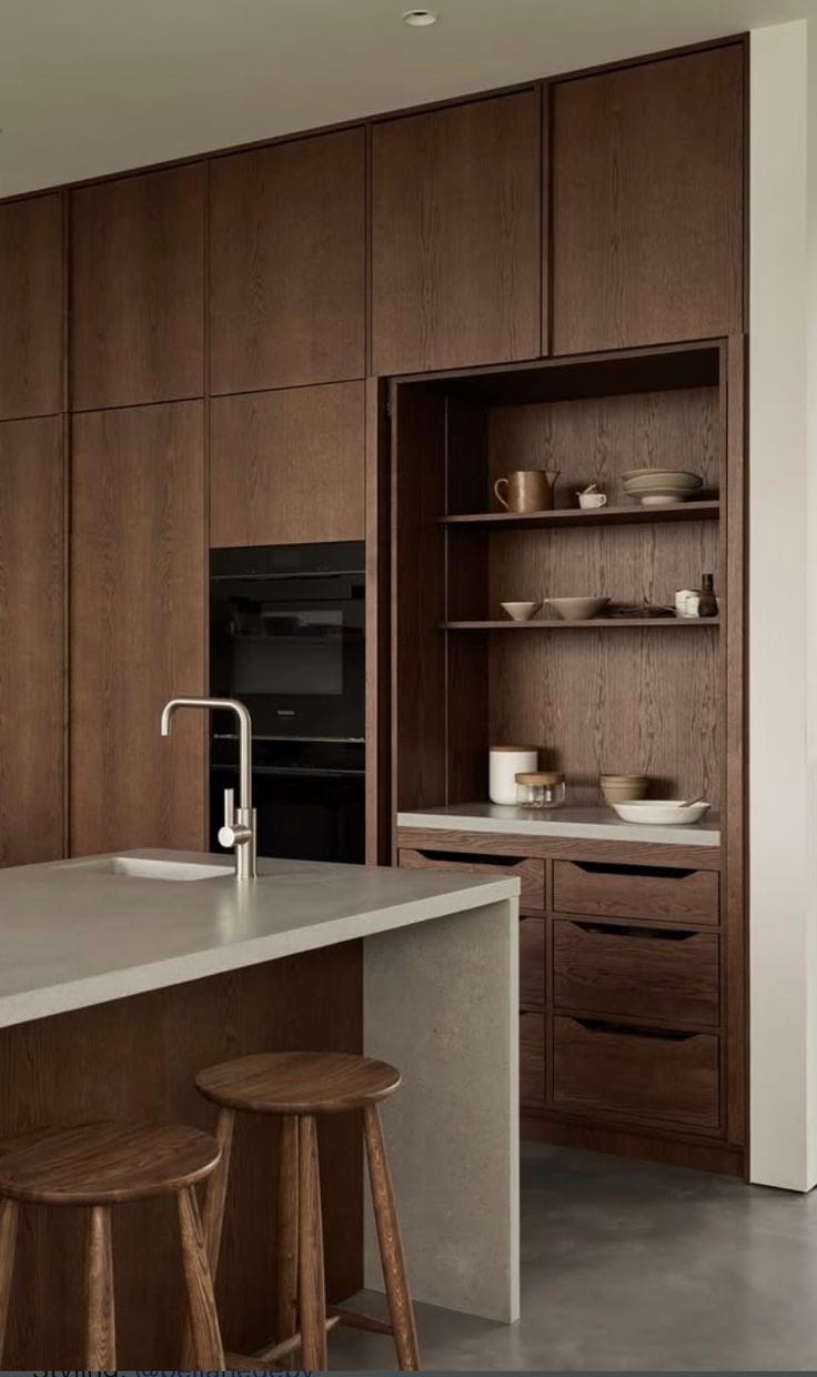 Tủ bếp gỗ tự nhiên