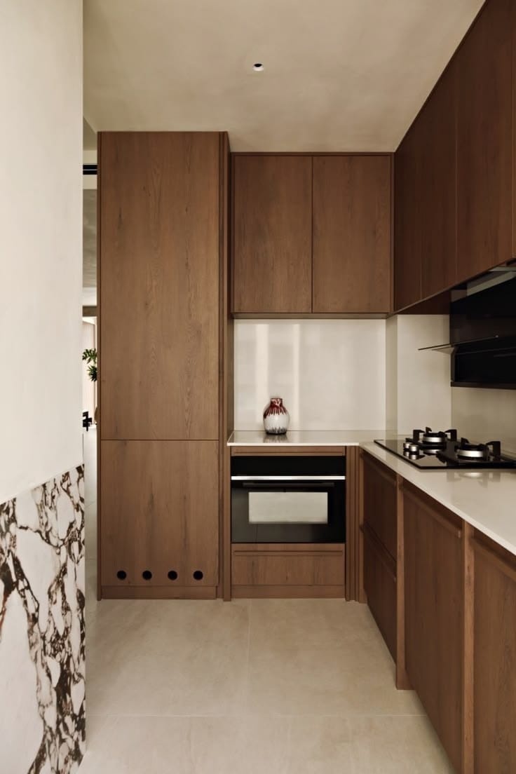 Tủ bếp gỗ tự nhiên