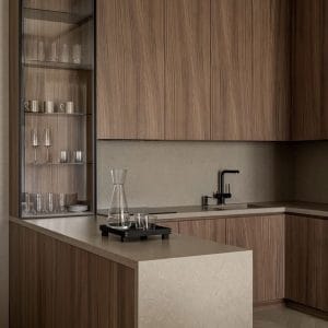 Tủ bếp gỗ tự nhiên