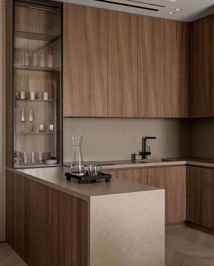 Tủ bếp gỗ tự nhiên