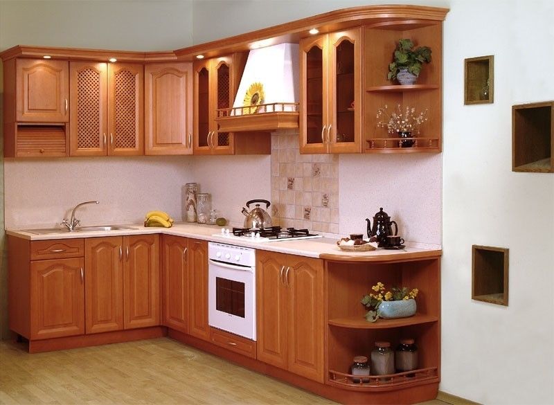 Tủ bếp MDF vân gỗ óc chó