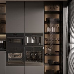 Tủ bếp gọn gàng