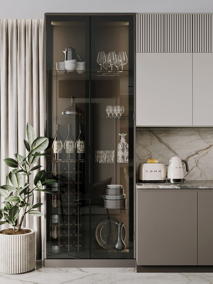 Tủ bếp gọn gàng