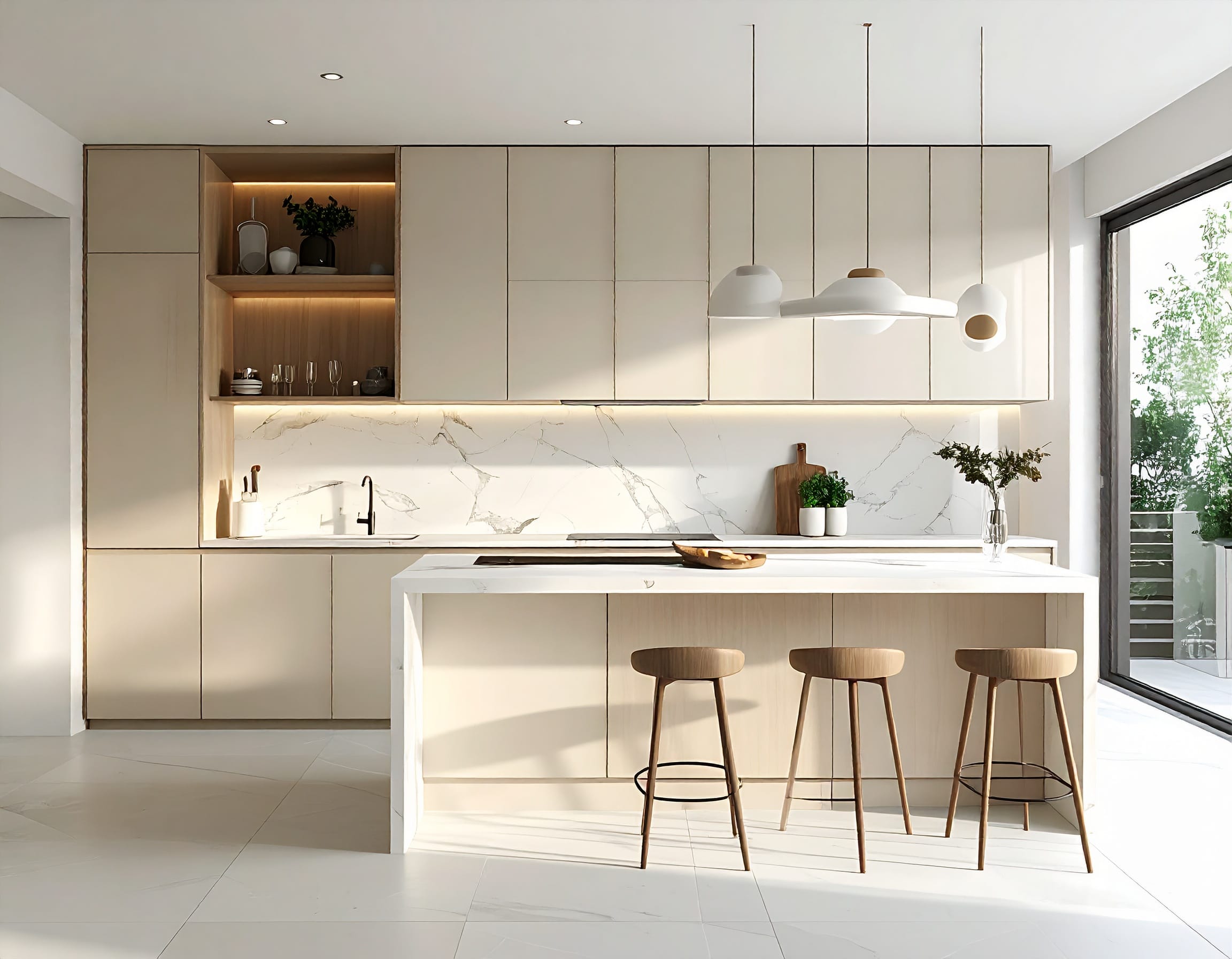 Tủ bếp hiện đại cho chung cư