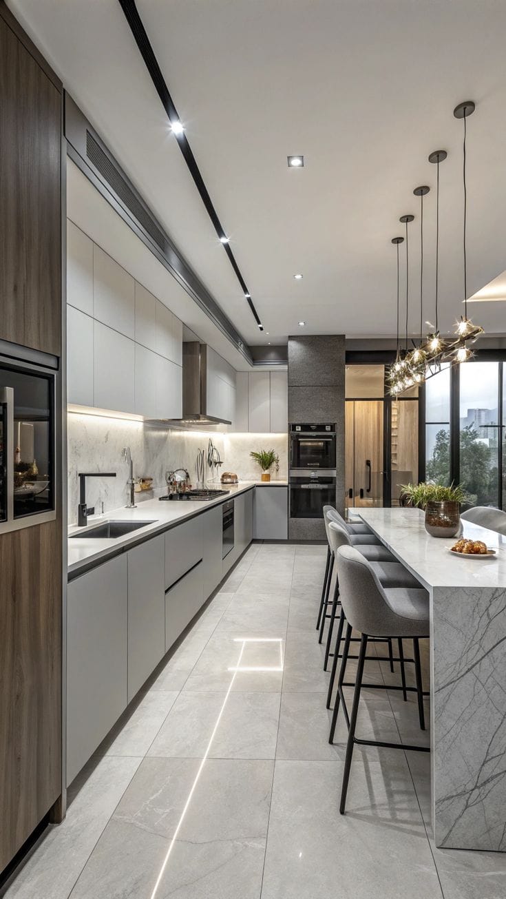 Tủ bếp hiện đại tiện nghi