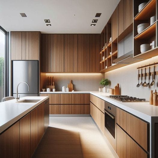 Tủ bếp kịch trần