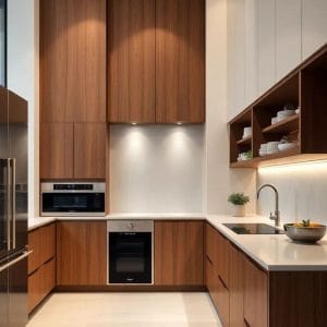 Tủ bếp kịch trần